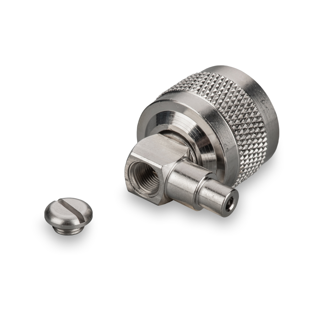 Разъем N(male) угловой, под пайку на кабель RG-405 (0.086")