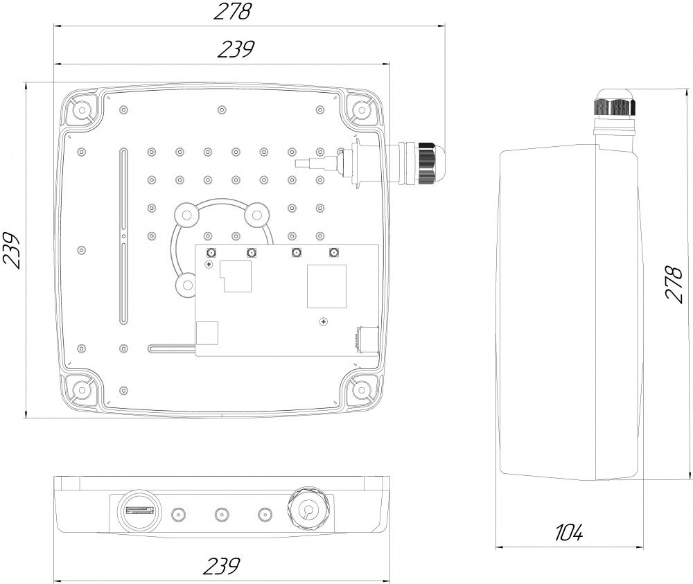 Роутер Kroks Rt-Ubx m4 со встроенным модемом LTE cat.4