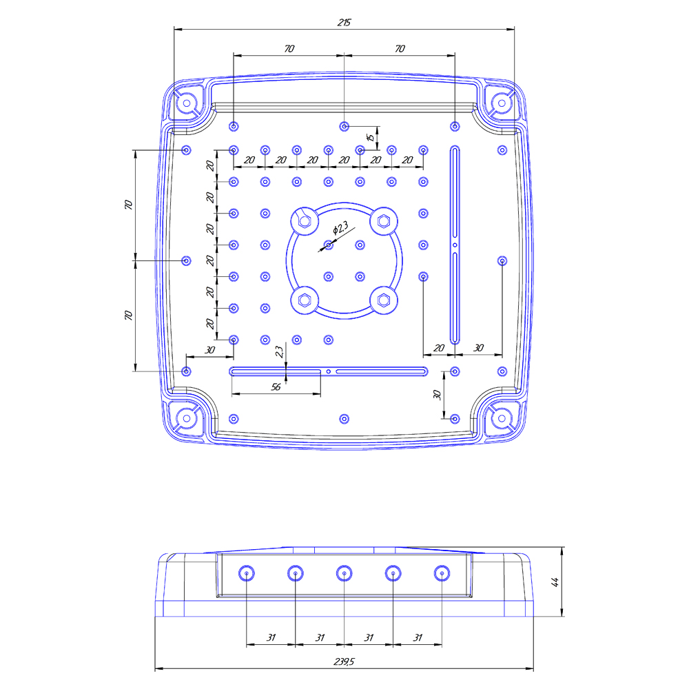 Панельная MIMO 4x4 антенна 4G/5G KROKS KAA10-1700/4200 U-BOX