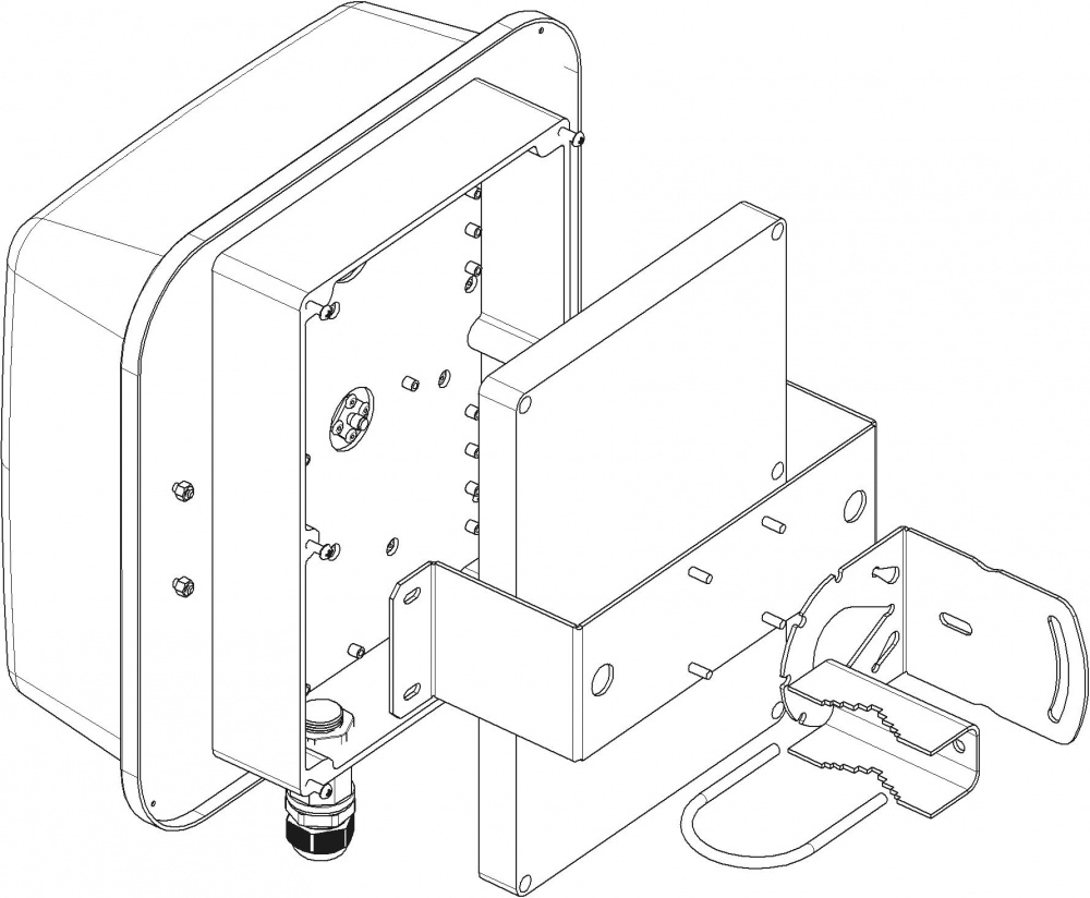 Широкополосная 3G/4G MIMO антенна усилением 15 дБи KAA15-700/2700 BOX