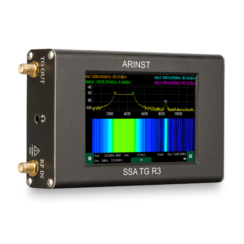 Arinst SSA-TG R3 портативный анализатор спектра с трекинг-генератором, 24МГц - 12ГГц
